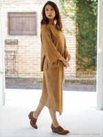 エコスエード モック・ラップスカート/カーキ