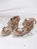 アンクルストラップコンビサンダル/L/Lブラウン