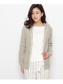 ストローヤーンニットカーディガン/ライトベージュ(051)