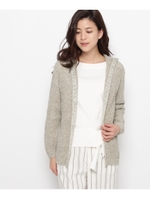 ストローヤーンニットカーディガン/ライトベージュ(051)