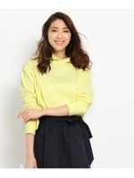 〔洗える〕スラブ鹿の子プルオーバーパーカー/レモンイエロー(031)