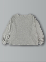 ビッグシルエットドルマンプルオーバー/杢グレー
