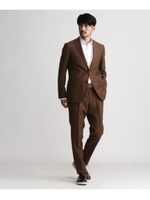 ナローラペル2ピーススーツ/ブラウン(044)