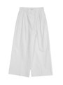 ホワイトタックワイドパンツ/ホワイト