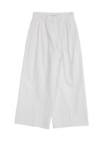 ホワイトタックワイドパンツ/ホワイト