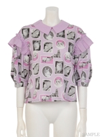 CASING CATS FRILL BLOUSE/BLACK