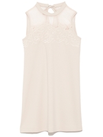 刺繍切替ドレス/PNK