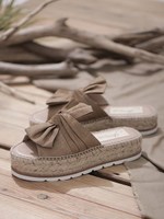 GAIMO/ラフィアリボンサンダル/ベージュ