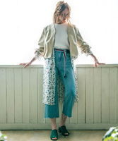 花柄シフォンガウン