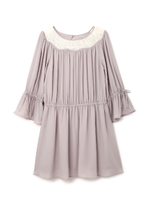 《EDIT COLOGNE》ヨークレースドロストワンピース/ピンク(090)