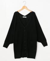 ワッフル編みドルマンカーディガン