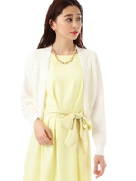 [ウォッシャブル]リネン畦ニットカーディガン/ベージュ1(041)