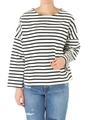 【AZUL by moussy】度詰めボーダーTOPS/柄RED