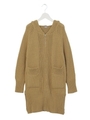 HOODED KNIT GOWN/CAMEL