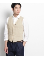 LARDINI JK77029製品染めジレ/ベージュ系(154)