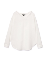 [ウォッシャブル]ドライポプリンブラウス/ホワイト(030)