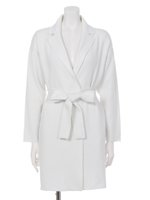 ニットテーラーガウン/WHT