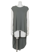 BACK TIE LONG TOPS/KHA