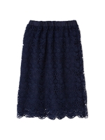 フラワーレーススカート/オフ(030)