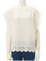 レーススリーブブラウス/ブラック