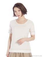 【OUTLET】フライス レースTシャツ/生成
