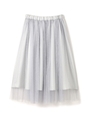 《EDIT COLOGNE》チュールストライプスカート/エクリュ1(031)