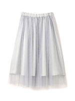 《EDIT COLOGNE》チュールストライプスカート/エクリュ1(031)