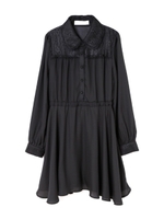 レース丸襟ワンピ/ヒョウ