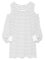 【emmi yoga】パフスリーブトップス/WHTxBLK