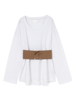 コルセット付きロンT/ホワイト