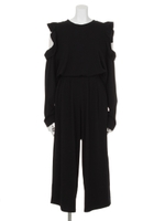 FRILL OPEN SHOULDERコンビネゾン/BLK