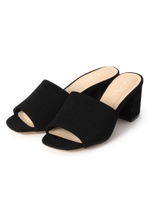 スクエアトゥオープンサンダル/ブラック(019)