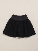 メッシュレース ショートパンツ付きスカート/ブラック