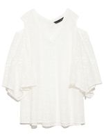 ラッセルレースブラウス/BLK