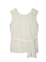 [ウォッシャブル]テンセル天竺ブラウス/ホワイト(030)