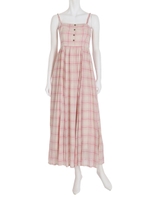 チェックキャミフレアOP/オフホワイト