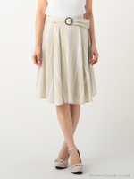 リングベルトフレアースカート/グレー系