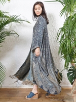 小柄ペイズリートッパー/ブルー