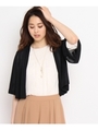 ケープ風ボレロカーディガン/ブラック(019)