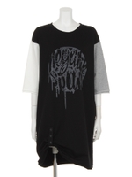 バイカラーワンピ/トップグレー