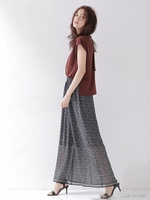 ペイズリーワイドパンツ/テラコッタ