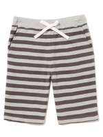 【GELATO PIQUE HOMME】スムースボーダーハーフパンツ/GRY