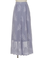 ヘムエンブロイダリーパンツ/オフホワイト