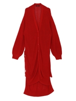 サイドストリングニットカーディガン/RED