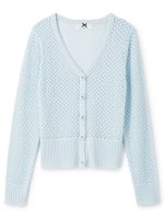 スカシガラUVカーディガン/ライトブルー