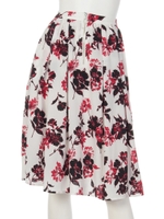 フロントZIPミディスカート/ブラック