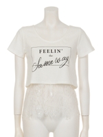 レイヤードレースロゴTee/WHT