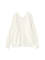 《BLANCHIC》Vネックニット/ブラック(010)