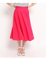 （洗える）コットンブロードフレアスカート/ライトグリーン(021)