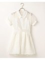 ハート衿付ワンピース/ホワイト